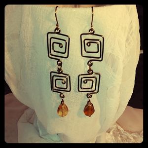 Creek geometric Earrings (hand crafted)
